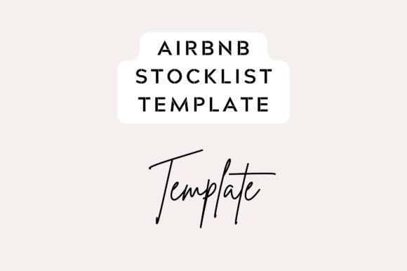 Airbnb Stocklist Checklist Template for Graphic Templates