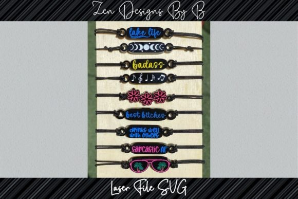 Bracelet Bundle of 9 Laser SVG for Jewelry & Cutting