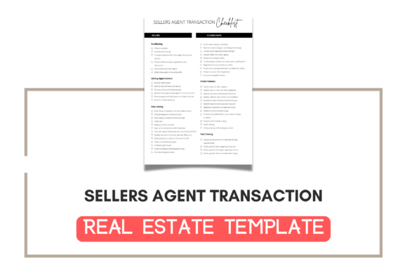 Checklist Sellers Agent Transaction Graphics for Brand Identity