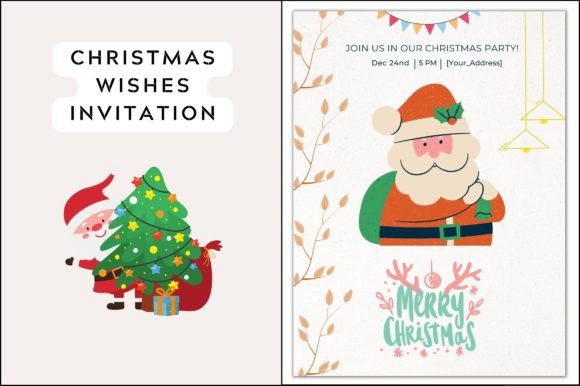 Digital Christmas Wishes Invitation Template for Branding and Marketing