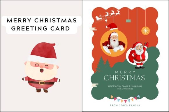 Editable Christmas Greeting Card – A Graphic Template for Seasonal Design
