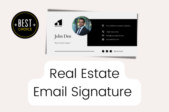 Editable Real Estate Email Signature: Graphics for Modern Publishing