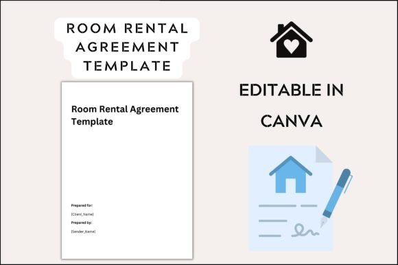 Editable Room Rental Agreement Template for Graphic Templates