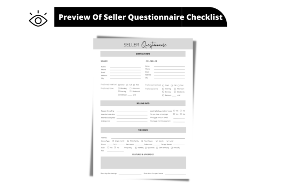 Editable Seller Questionnaire Template for Graphics