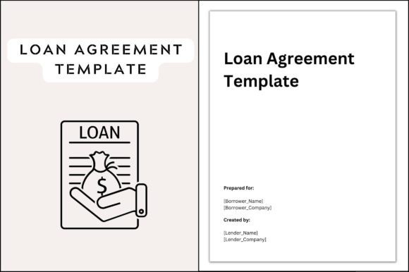 Editable Simple Loan Contract Graphics for Design Projects