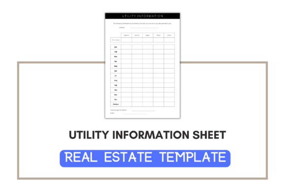 Editable Utility Information Sheet for Modern Graphics