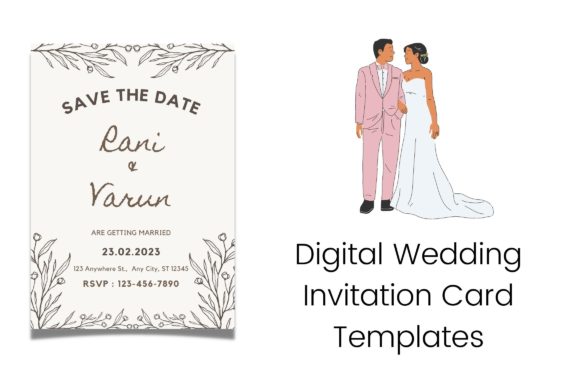 Editable Wedding Invitation Templates: Premium Graphics for Crafters
