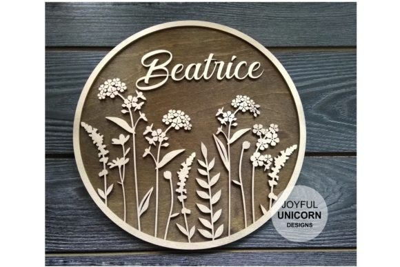 Girl Nursery Name Sign SVG Cut File for Laser Cutting Signs