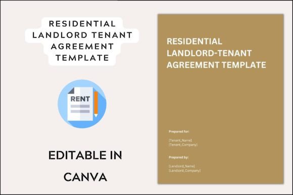 Landlord and Tenant Agreement Graphic Template for Content Publishing