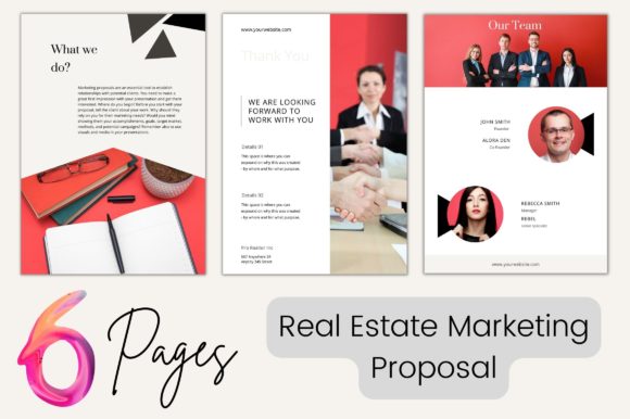Marketing Proposal Template for Realtors Graphics & Print Templates