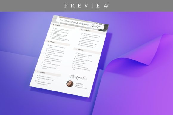 Photography Showing Checklist Graphics for Digital Sellers