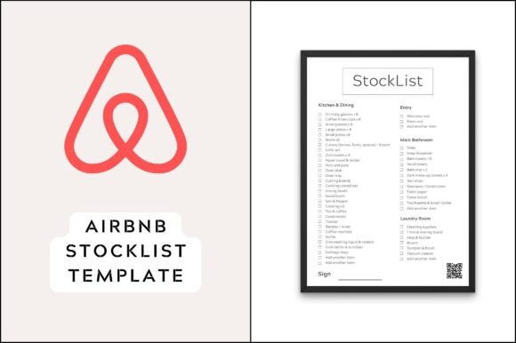 Premium Airbnb Stocklist Checklist - Graphic Templates for Crafting