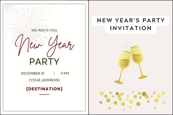 Sharable NewYear Invite Card: A Designer's Take on Modern Graphics