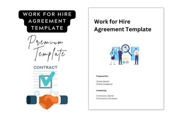 Work for Hire Agreement Printable Graphic Template